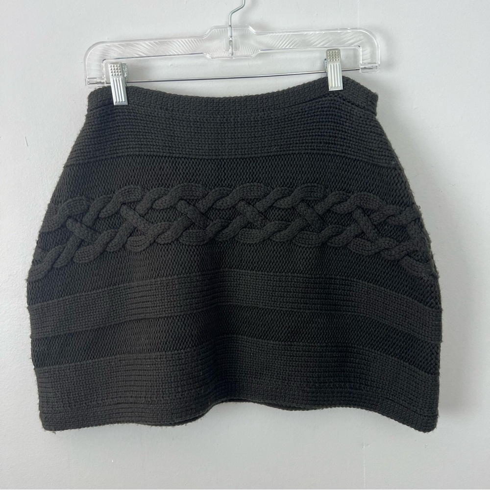 Worth 100% Wool Cable Knit Mini Skirt